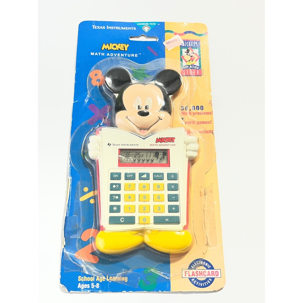 Vintage 1993 Texas Instruments Mickey Math Adventure Electronic Learning Toy